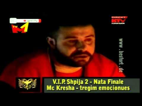 Mc Kresha VIP Shpija 2 Finale - Tregim emocional per shokin e tij