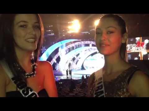Diana Avdiu & Adrola Dushi (Miss Kosova & Miss Albania) - Pershendetje per fansat e M1 nga Miss Univ